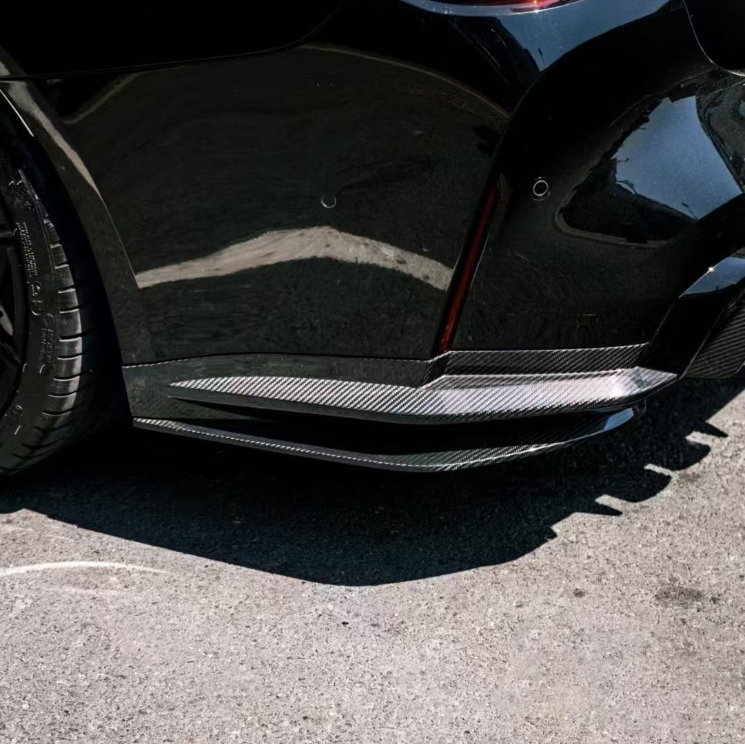 BMW G80 G81 G82 G83 bumper spoilers, diffusers, dry carbon fiber R44 rear diffusers