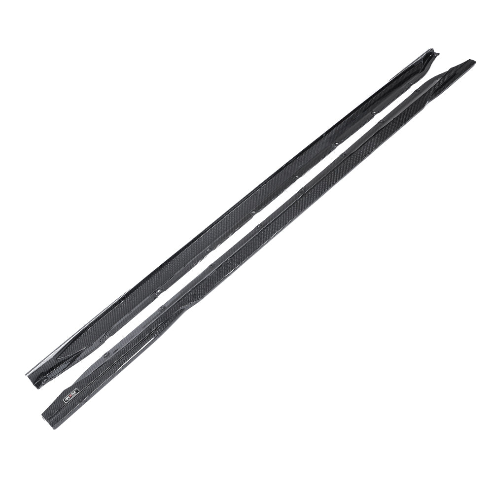For BMW M3 M4 G80 G82 G83 2021+ Dry Carbon Fiber Side Skirt Set AMXNX Style