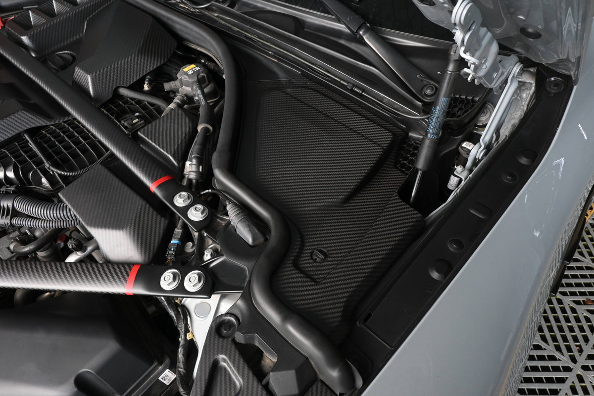For BMW G87 M2 G80 G81 M3 G82 M4 Dry Carbon Fiber Engine Top Corner Panels