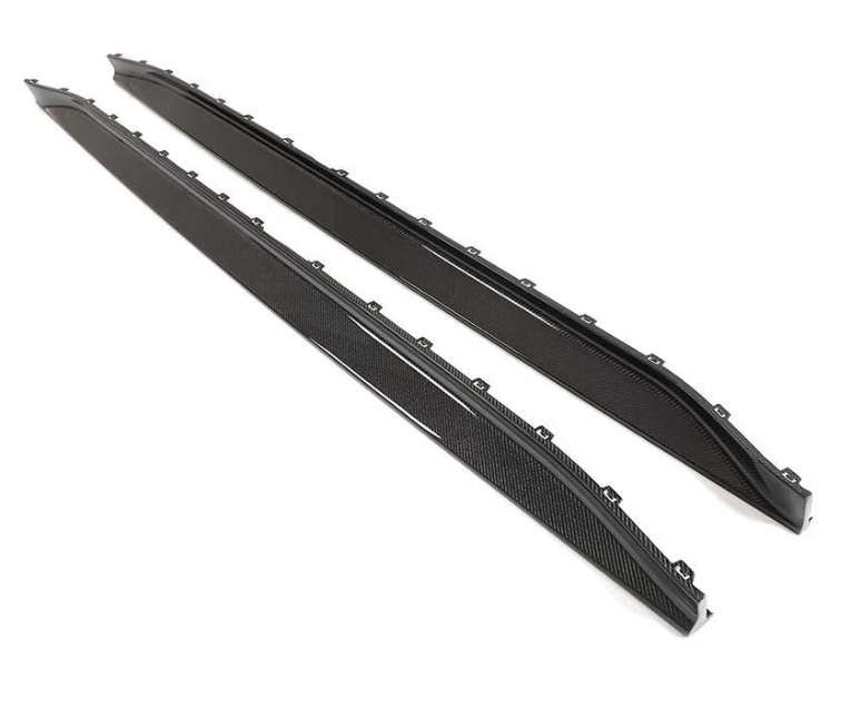 Set Side Skirt 3D Style For BMW M3 G80 M4 G82 2021+ Dry Carbon Fiber