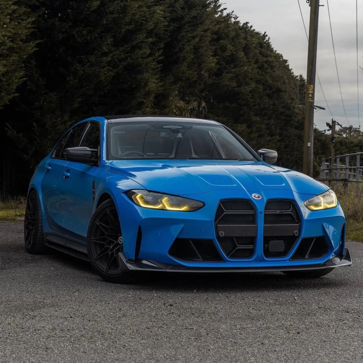 BMW M3/M4 G80/G82 Dry carbon fiber CSL three-stage front lip