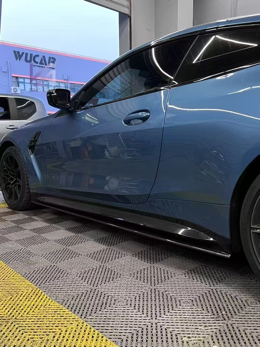 Set Side Skirt 3D Style For BMW M3 G80 M4 G82 2021+ Dry Carbon Fiber