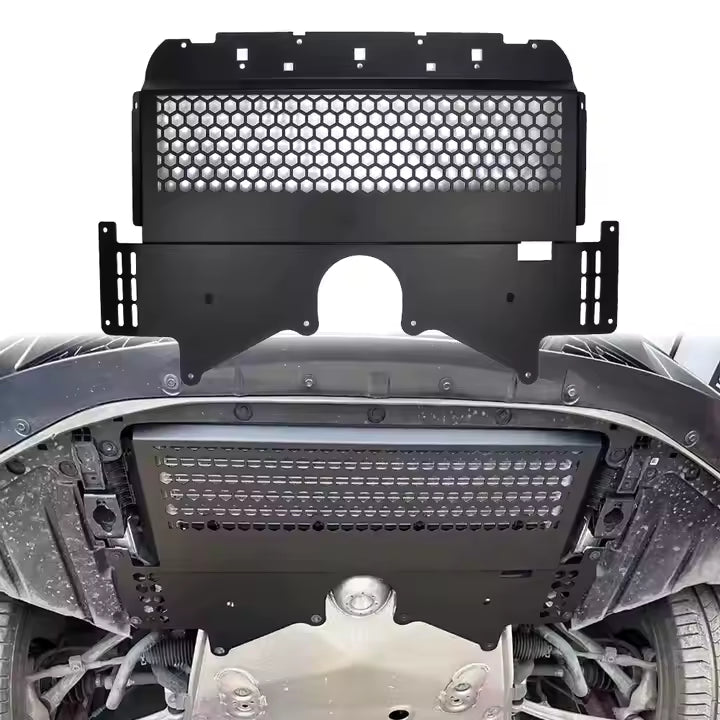 Aluminum alloy engine underbody protection plate/oil pan guard suitable for BMW G80 G81 M3, G82 G83 M4, and G87 M2 models from 2021 and later.