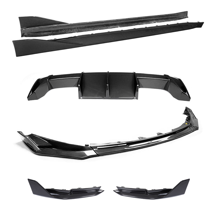 Carbon Fiber Front Lip & Side Skirts Rear Spoiler Kit for BMW G80/G82  M Performance Style Body Kit (Full Set)